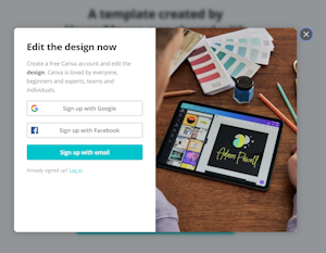 Canva: Sign Up/Sign In