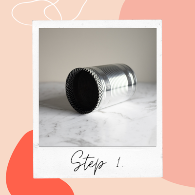 Step 1: Tape top of can