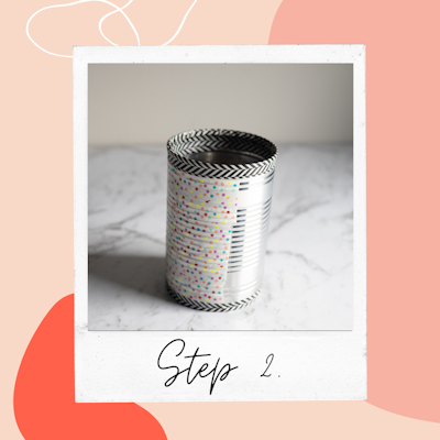 Step 2: Tape back of can