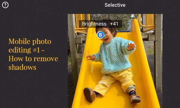 How to remove shadows from faces using Selective Tool