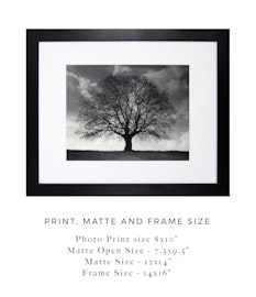 Frame, Matte and Print size explained