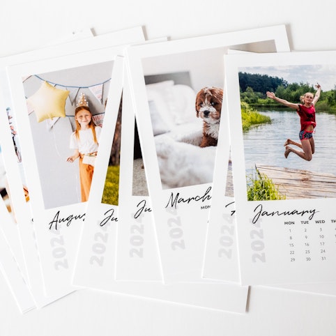 Create a rotating desktop gallery with A5-sized Calendar Prints.