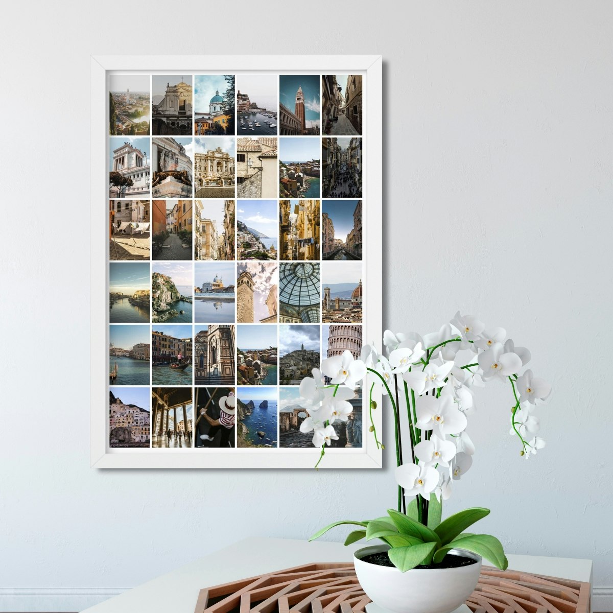 Travel shots displayed in a store-bought frame. Easy as! - Collage posters - HappyMoose