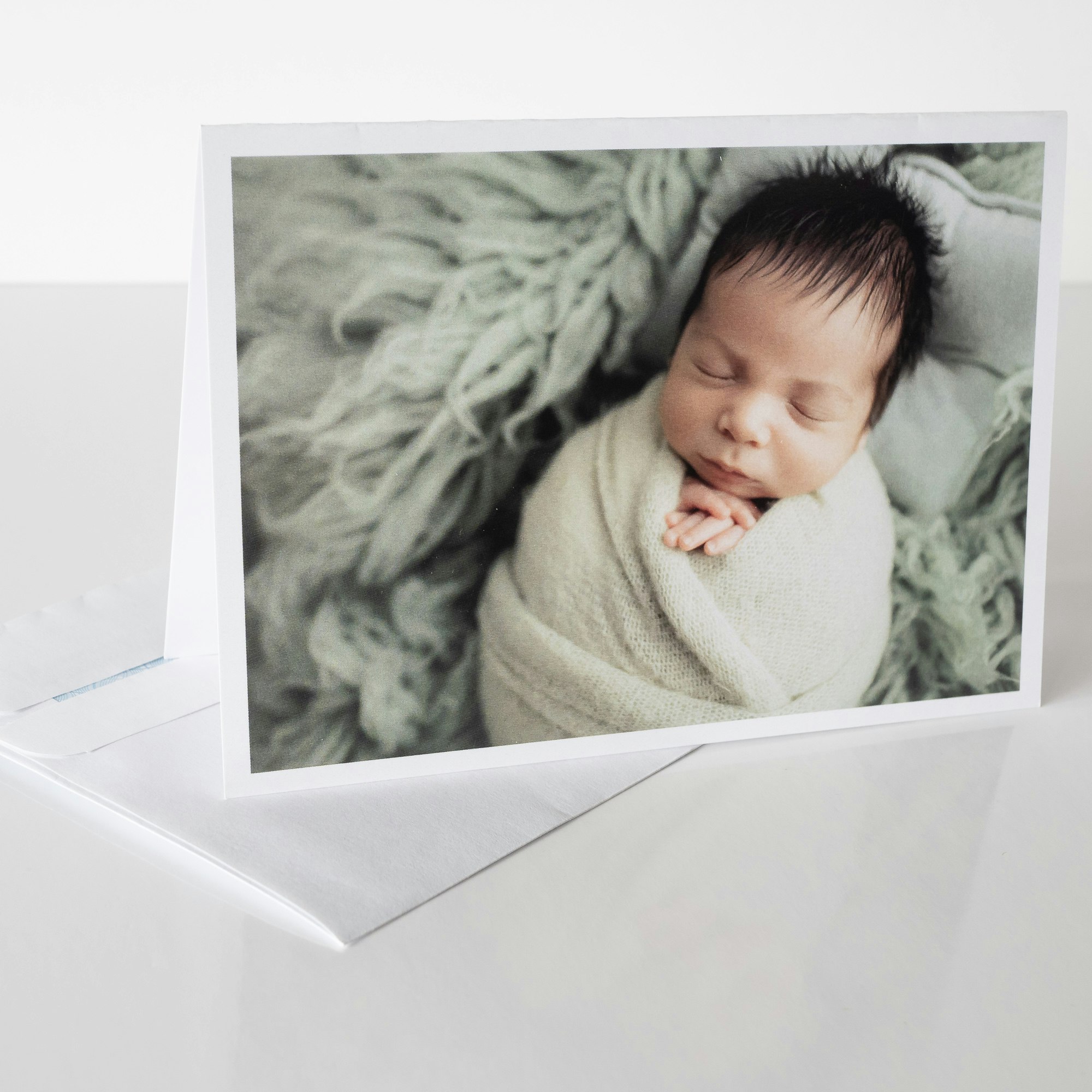 Card will fold automatically with the orientation of your photo. - Folded photo cards - HappyMoose