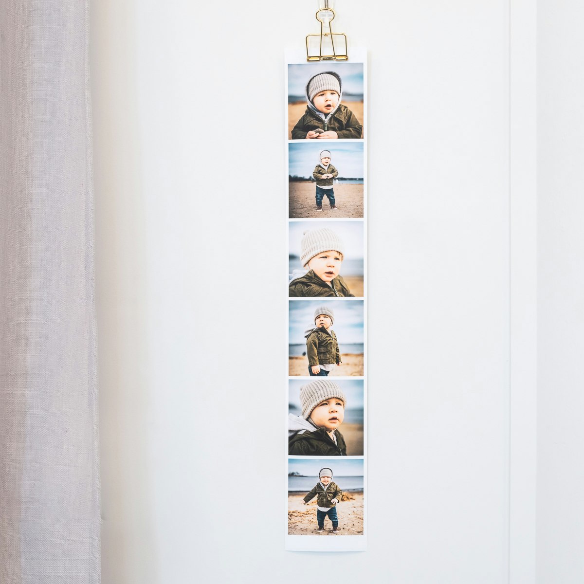 Calendar prints with a gold clip as a stand. - Gold bulldog binder clips - HappyMoose