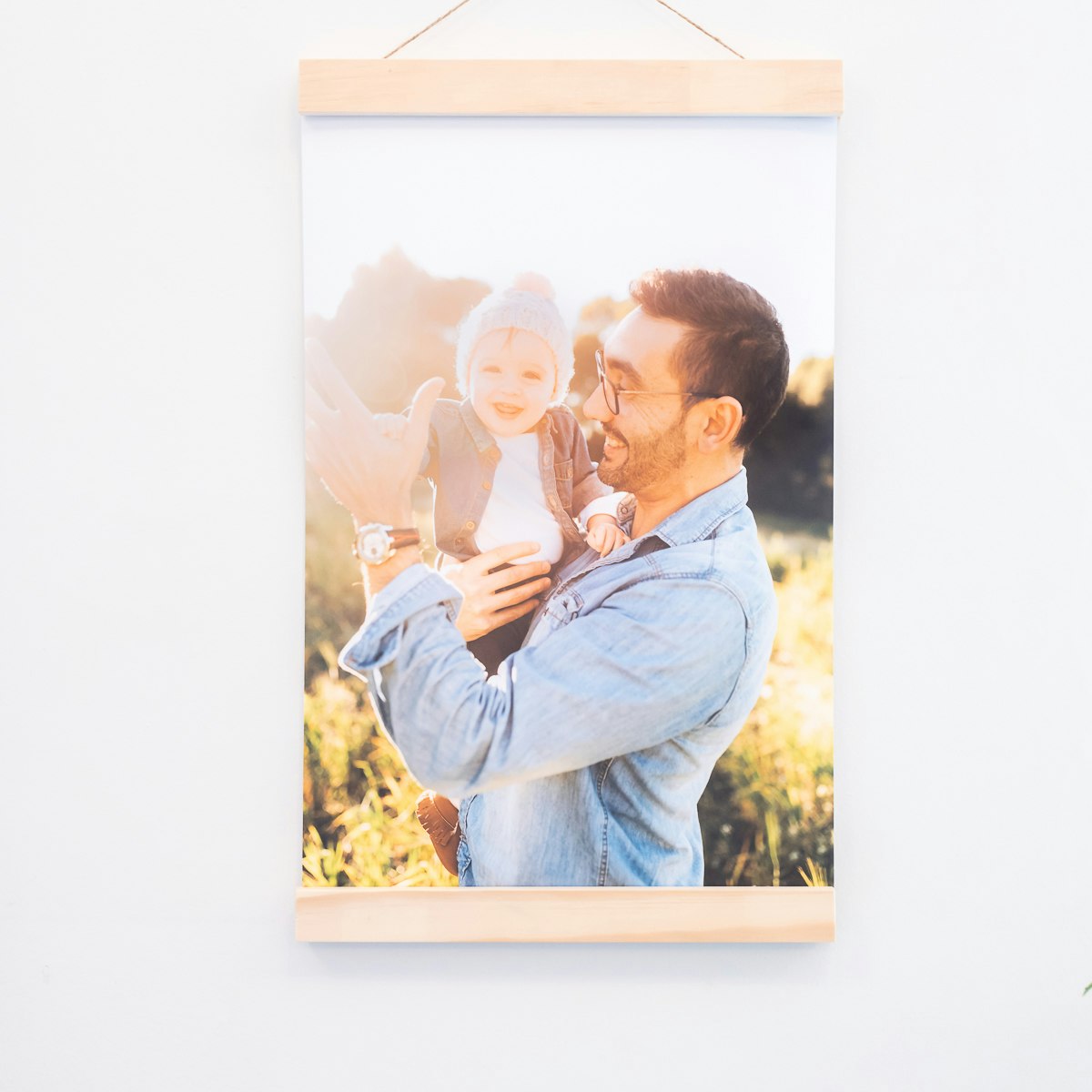 Rethink traditional framing with our wooden hangers. - Large format prints - HappyMoose