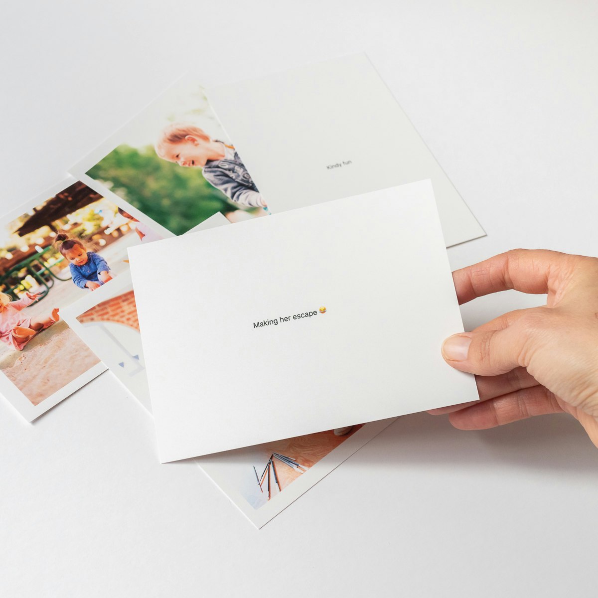 Print your favourite photos with the option to include text on the back. - Notable cards - HappyMoose