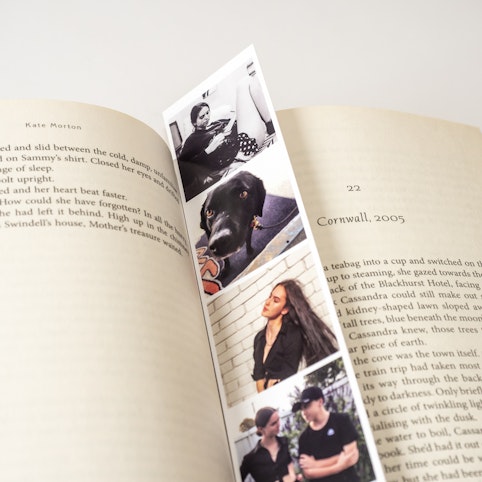 Photobooth strips make excellent bookmarks.