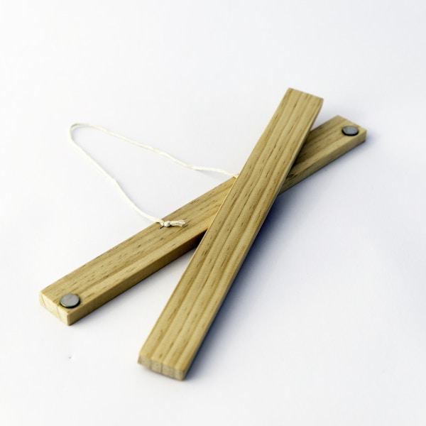 Wooden hangers - Affordable large format photo prints display option