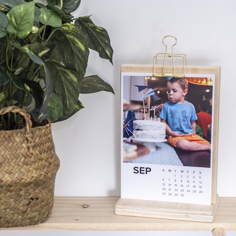 Photo stands pair well with our calendar prints, or any A5 image.